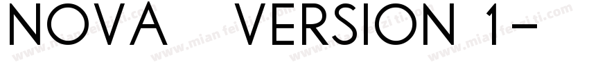 nova 邯郸 常规 Version 1字体转换